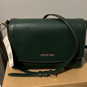 Micheal Kors -Ellis Racing Green Crossbody Purse -New with tags